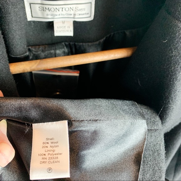 SIMONTON Says Wool Blend Trench Coat - Picture 7 of 8